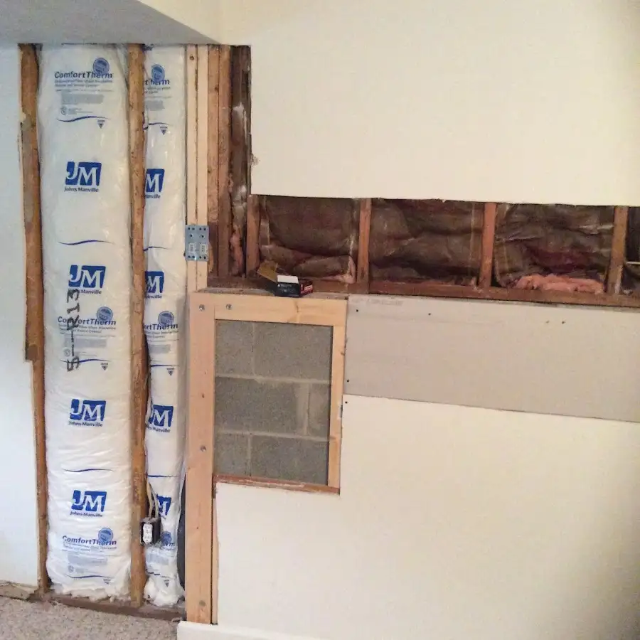 Wall insulation replacement during Odor Removal & Deodorization in Merrimac